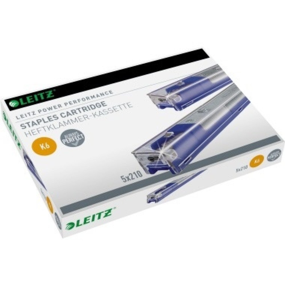 Produktabbildung: Leitz Heftklammerkassette K6 55910000 verzinkt 5x210 St./Pack.