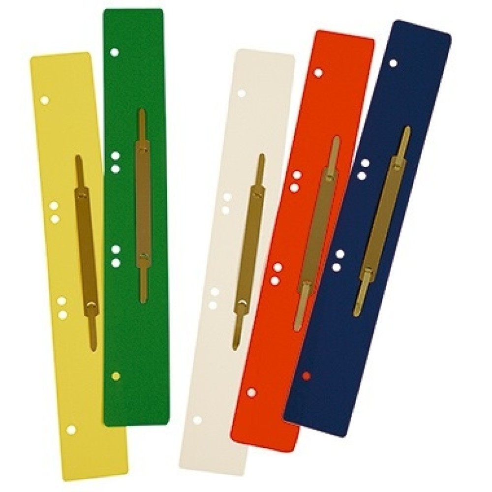 Produktabbildung: Soennecken Heftstreifen 3162 lang Metalldeckl. farbig 125 St./Pack.