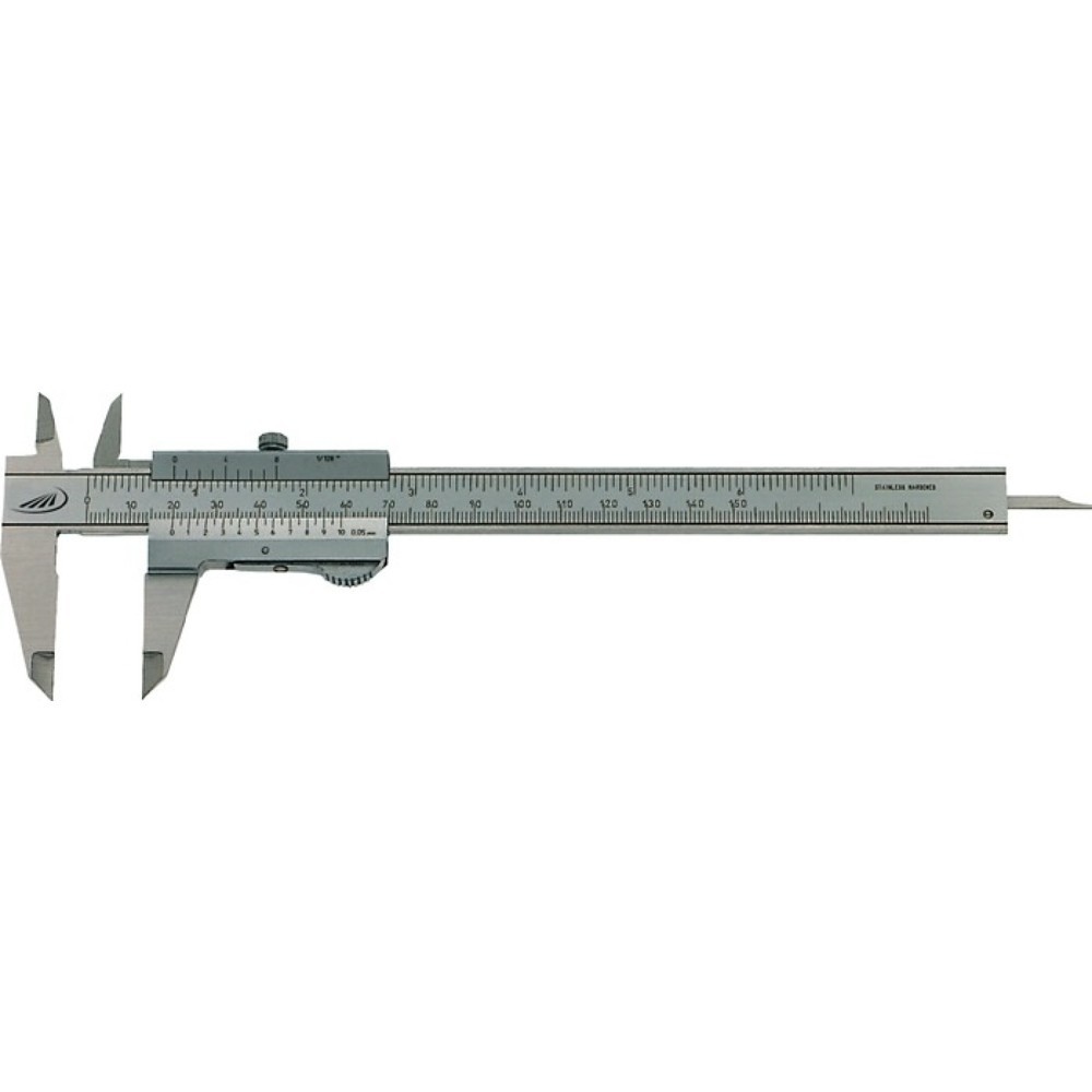Produktabbildung Nr. 1: HELIOS PREISSER Taschenmessschieber DIN 862 DUO-FIX, Feststellschraube / Momentfeststellung, 150 mm, eckig