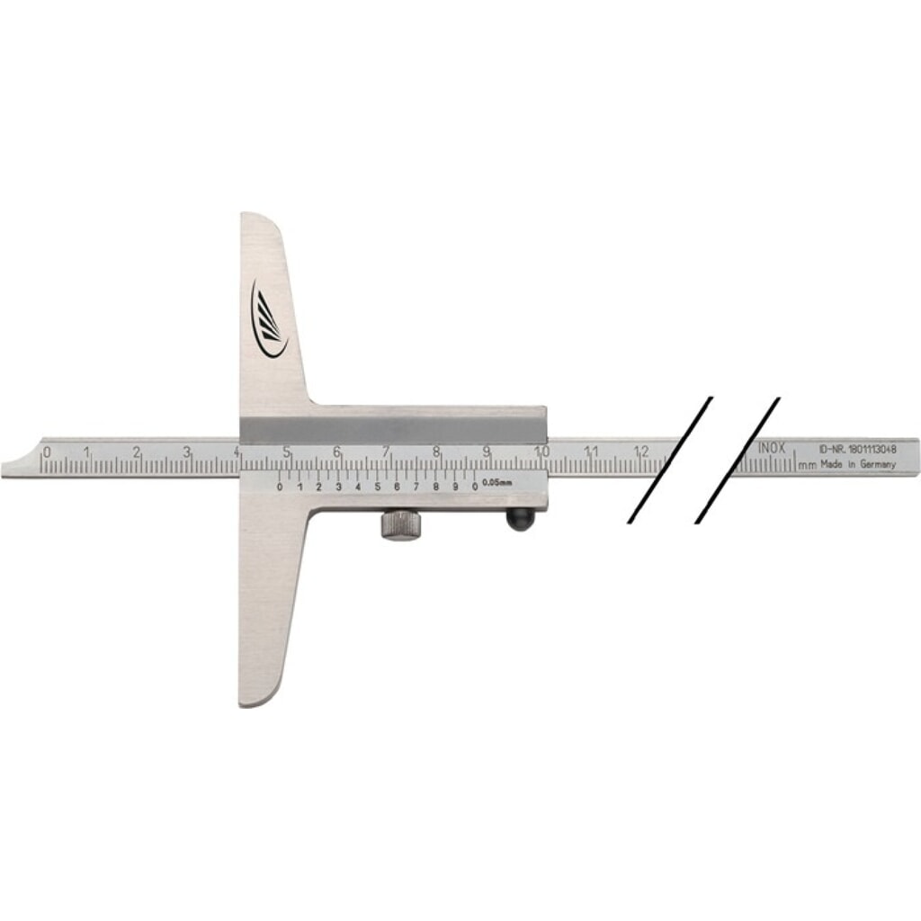 Produktabbildung: HELIOS PREISSER Tiefenmessschieber DIN 862, gerade Messschiene 8 x 3 mm, 200 mm