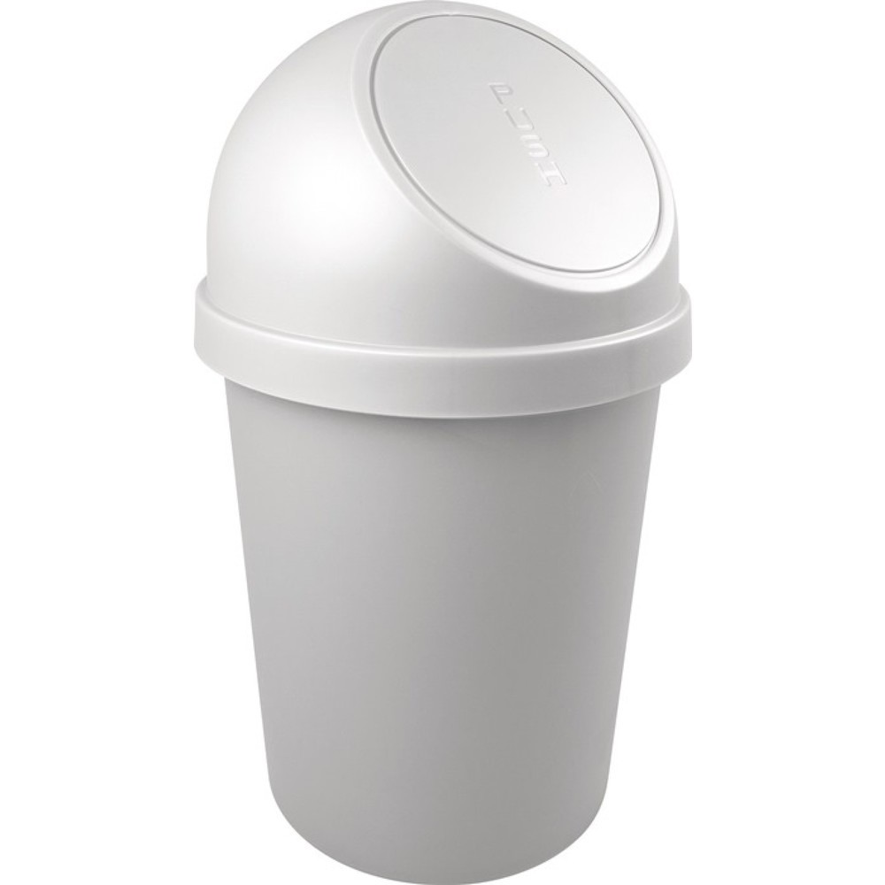Produktabbildung: helit Abfallbehälter, 45 l lichtgrau, H700xØ403mm