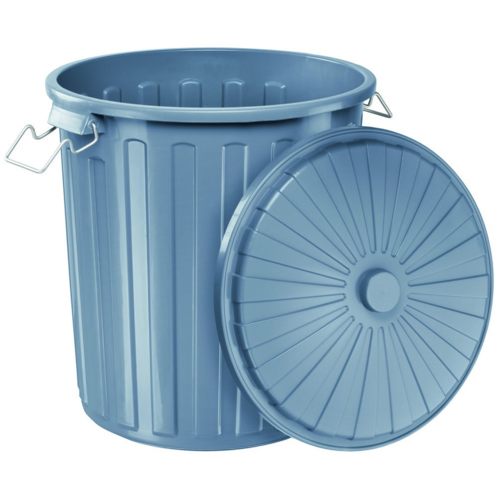 Produktabbildung Nr. 2: helit Abfalltonne mit Deckel, 55L - grau