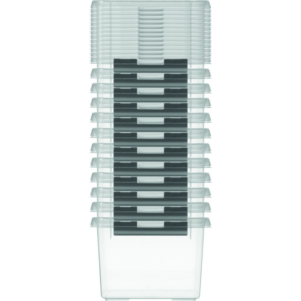 Produktabbildung Nr. 2: helit Aufbewahrungsbox "the q-line", mit Deckel, 0,8 Liter, transparent