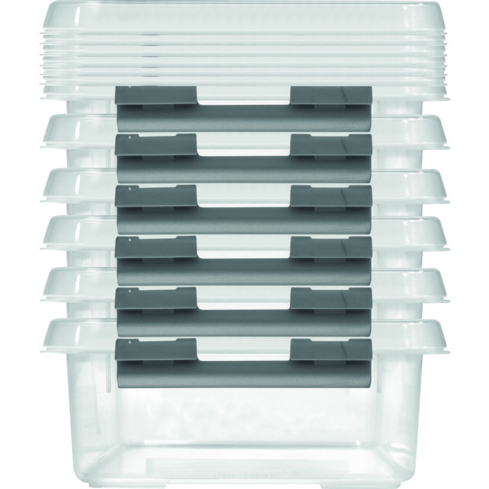 Produktabbildung Nr. 2: helit Aufbewahrungsbox "the q-line", mit Deckel, 1 Liter, transparent