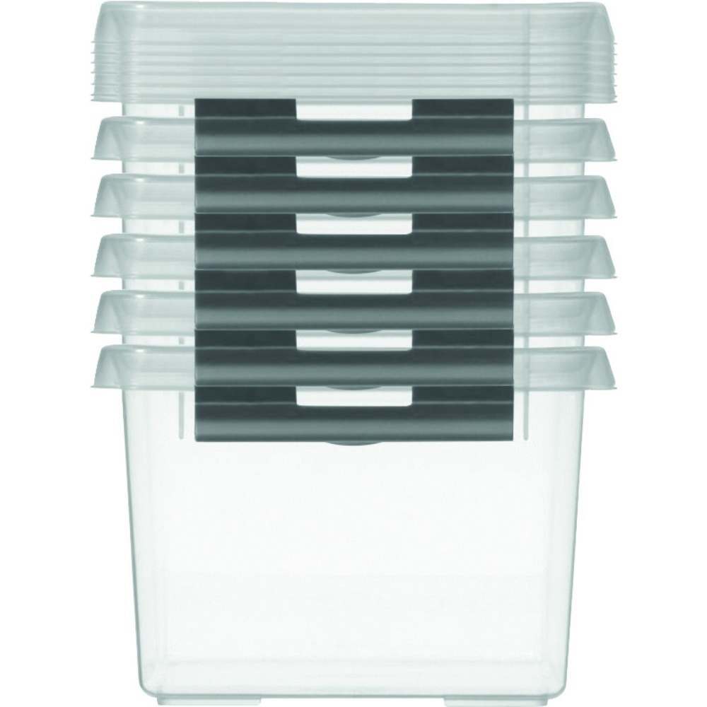 Produktabbildung Nr. 2: helit Aufbewahrungsbox "the q-line", mit Deckel, 2 Liter, transparent