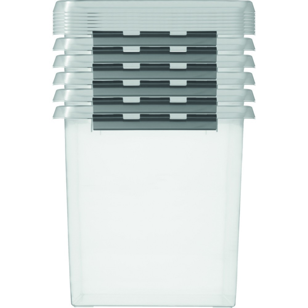 Produktabbildung Nr. 2: helit Aufbewahrungsbox "the q-line", mit Deckel, 72 Liter, transparent