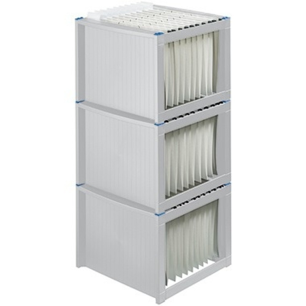 Produktabbildung: helit Hängekorb H6110084 max. 40Mappen DIN A4 lichtgrau/blau