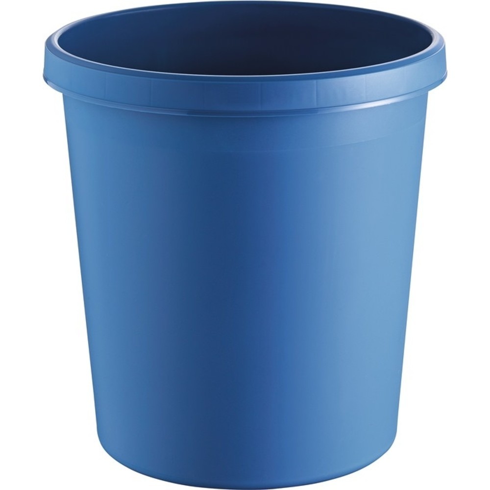 Produktabbildung Nr. 1: helit Papierkorb, Kunststoff, 18 l H331xØ315 mm mit Griffrand, blau