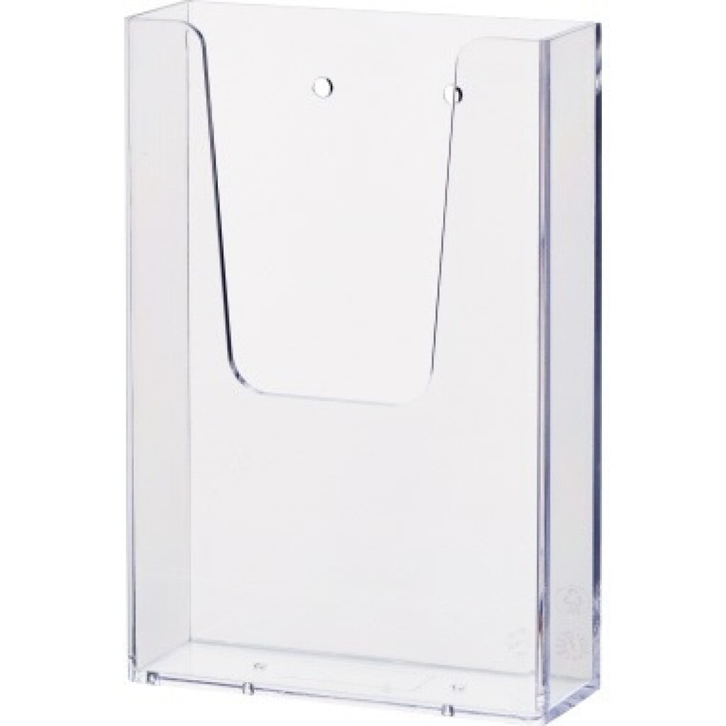 Produktabbildung Nr. 1: helit Wandprospekthalter H2350002 1/3 A4 1Fach PS transparent