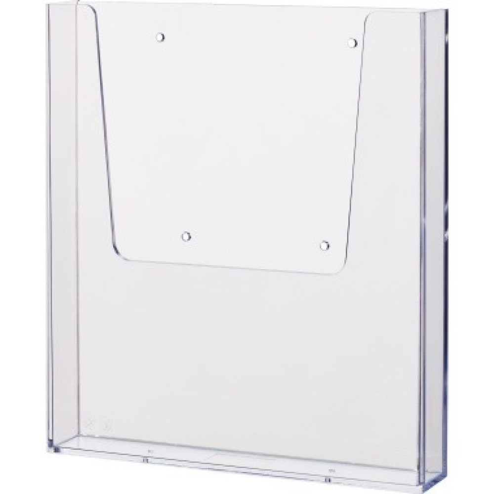 Produktabbildung: helit Wandprospekthalter H2350202 A4 1Fach PS transparent