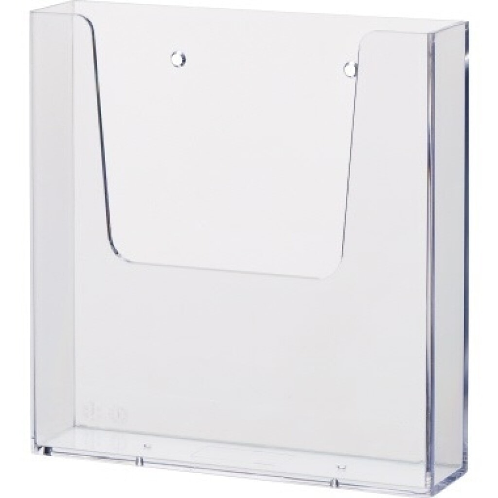 helit Wandprospekthalter H2350102 A5 1Fach PS transparent Produktabbildung Nr. 1: helit Wandprospekthalter H2350102 A5 1Fach PS transparent