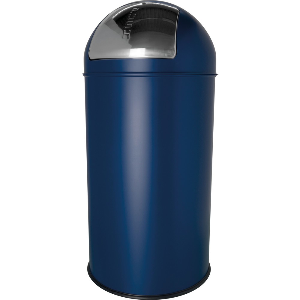 Produktabbildung Nr. 1: helit Push-Abfallbehälter "the dome“, 50 Liter, blau