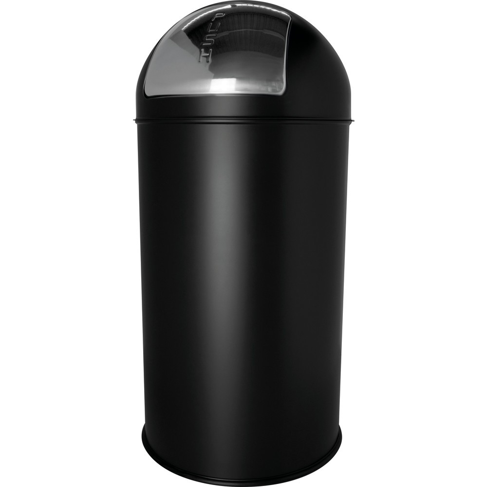 Produktabbildung Nr. 1: helit Push-Abfallbehälter "the dome", 50 Liter, schwarz