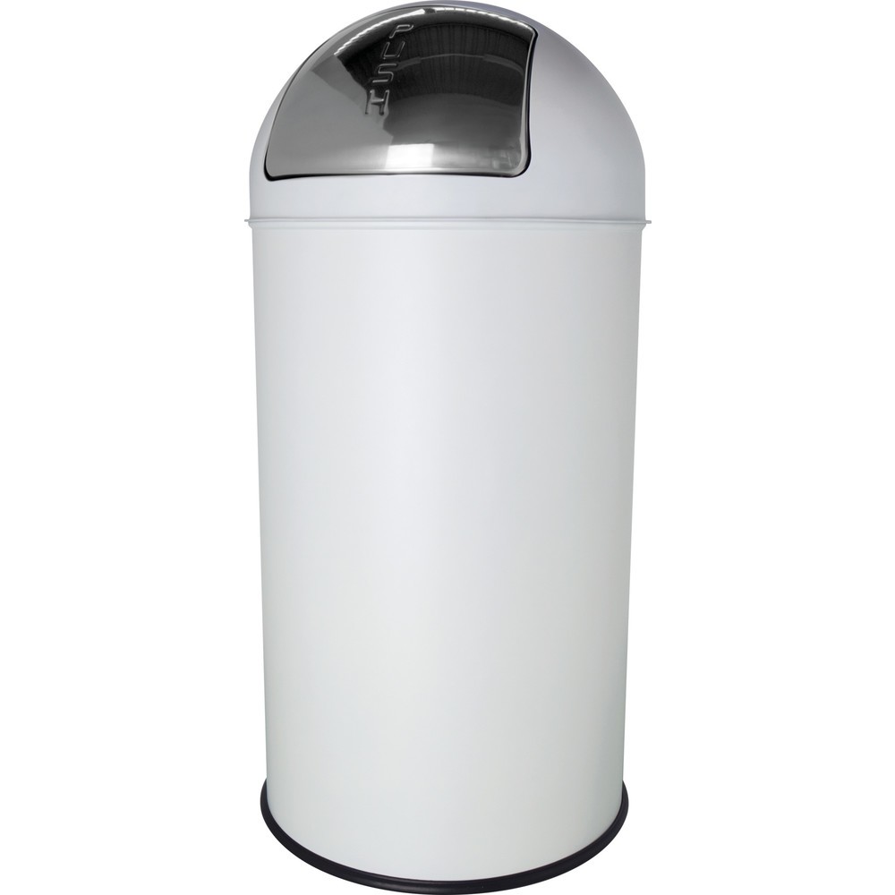 Produktabbildung Nr. 1: helit Push-Abfallbehälter "the dome“, 30 Liter, weiß
