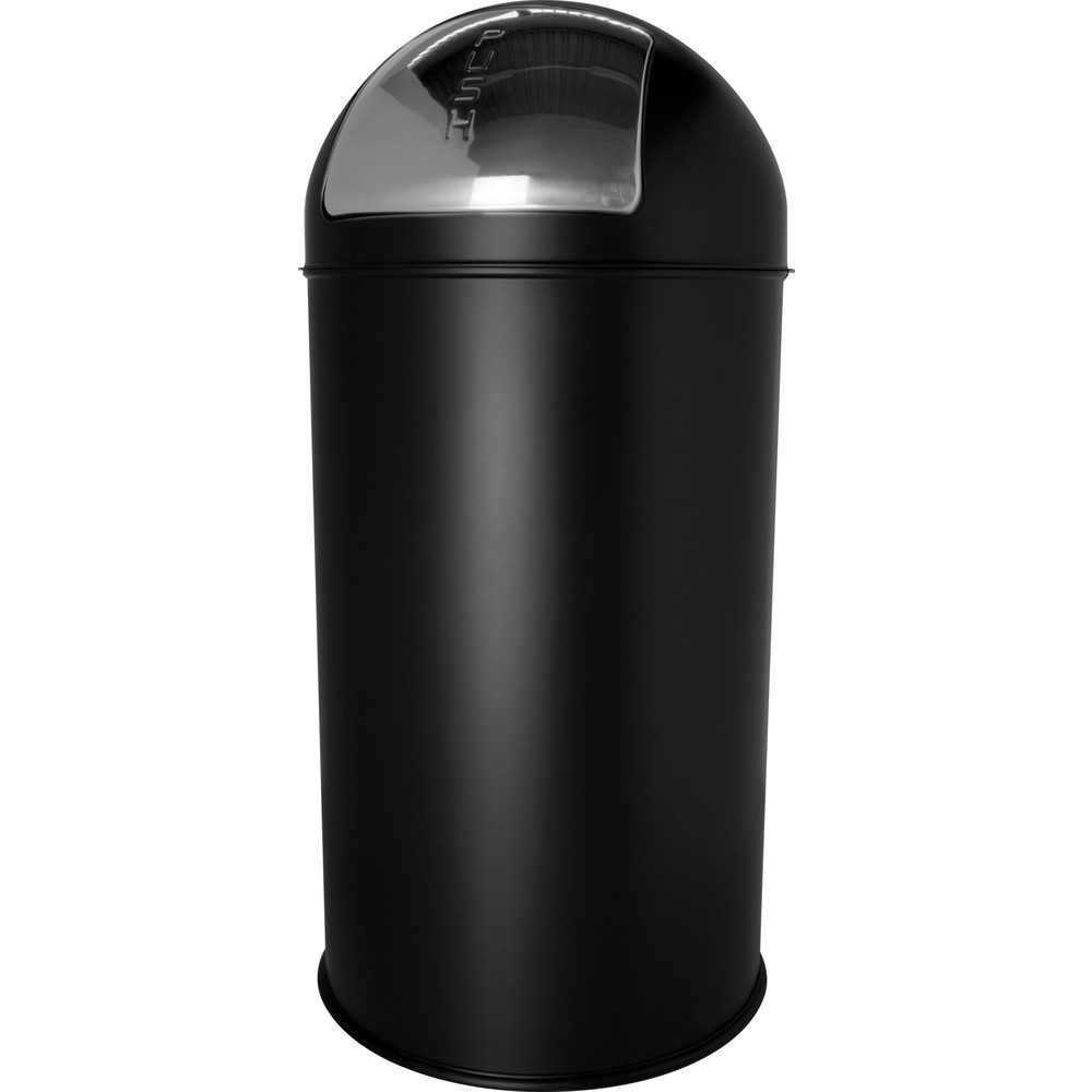 Produktabbildung Nr. 1: helit Push-Abfallbehälter "the dome“, 30 Liter, schwarz