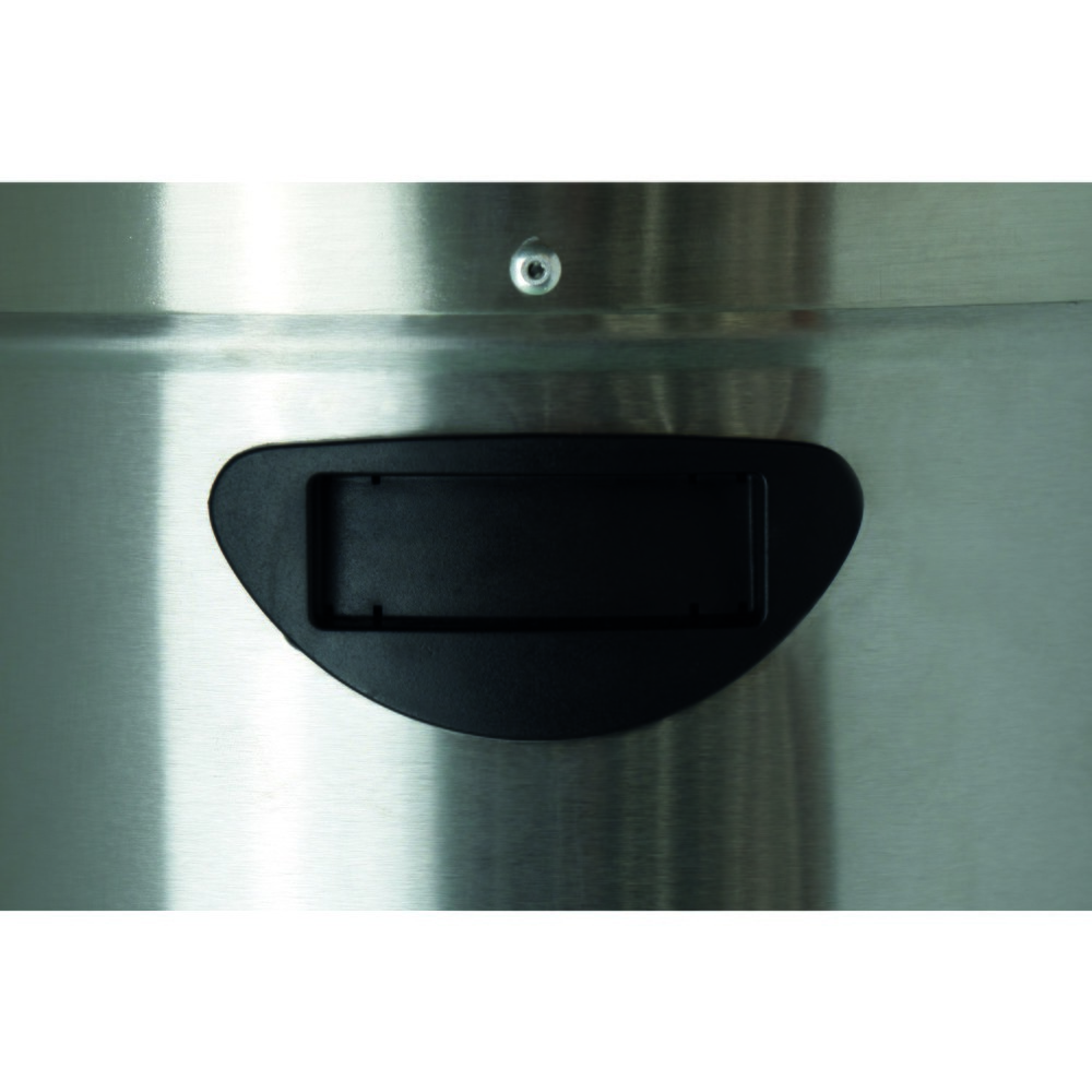 Produktabbildung Nr. 2: helit Push-Tret-Abfallbehälter "the step dome“, 52 Liter, Edelstahl