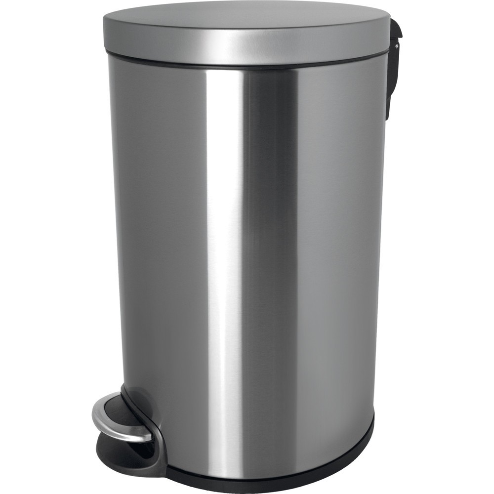Produktabbildung Nr. 1: helit Tret-Abfallbehälter "the silent“, 12 Liter, Edelstahl