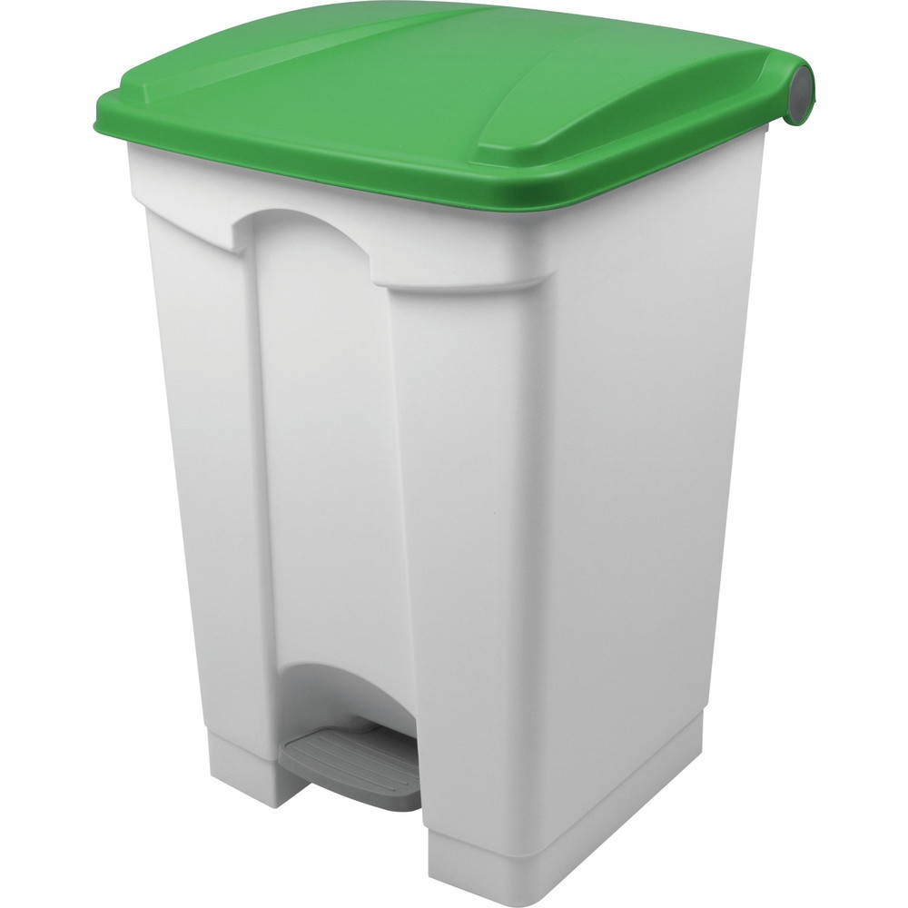 Produktabbildung Nr. 1: helit Tret-Abfallbehälter "the step“, 45 Liter, grün