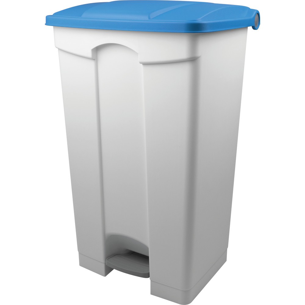 Produktabbildung Nr. 1: helit Tret-Abfallbehälter "the step“, 90 Liter, blau