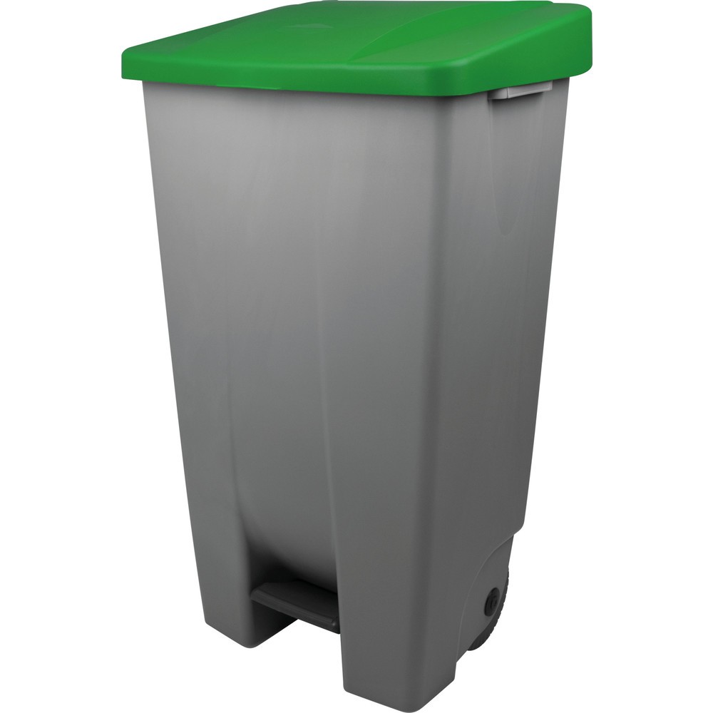 Produktabbildung Nr. 1: helit Tret-Abfallbehälter "the step chief“, 120 Liter, grün