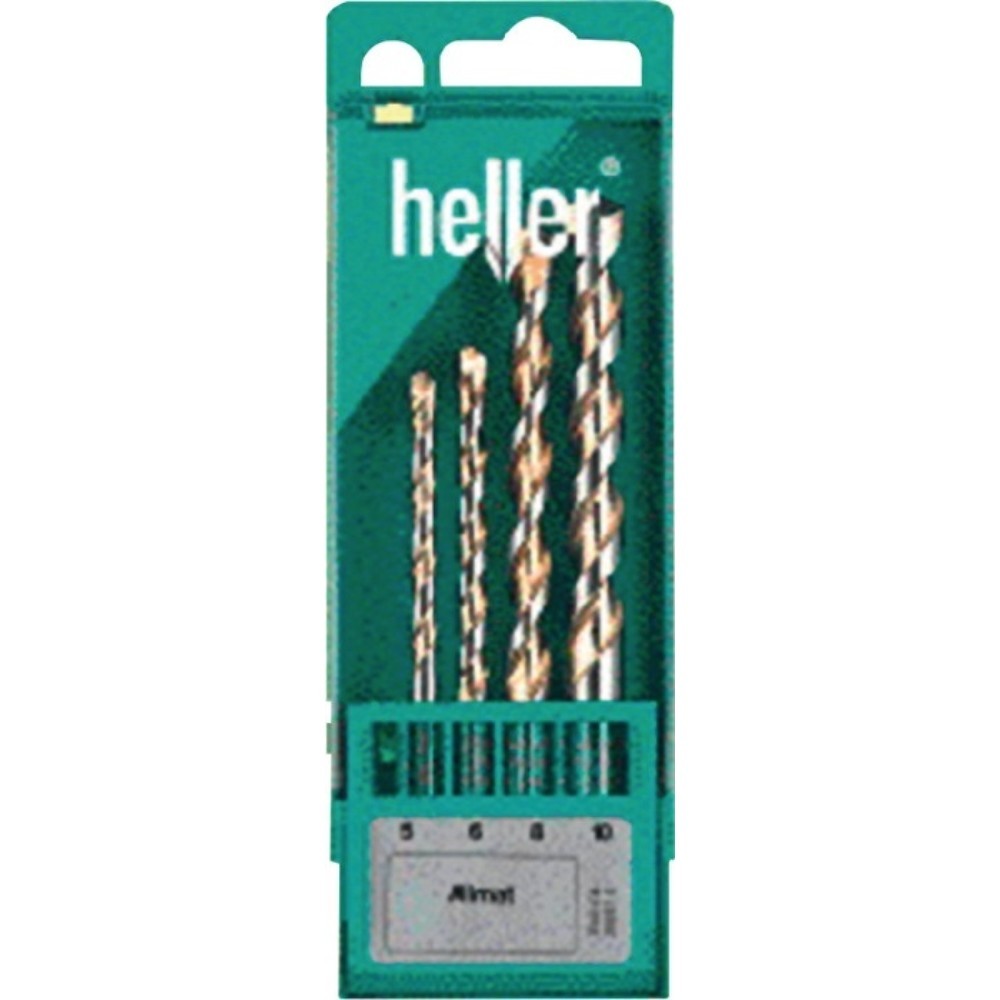 Produktabbildung: HELLER Universalbohrersatz Allmat 4tlg.D.5,6,8,10mm Rundschaft