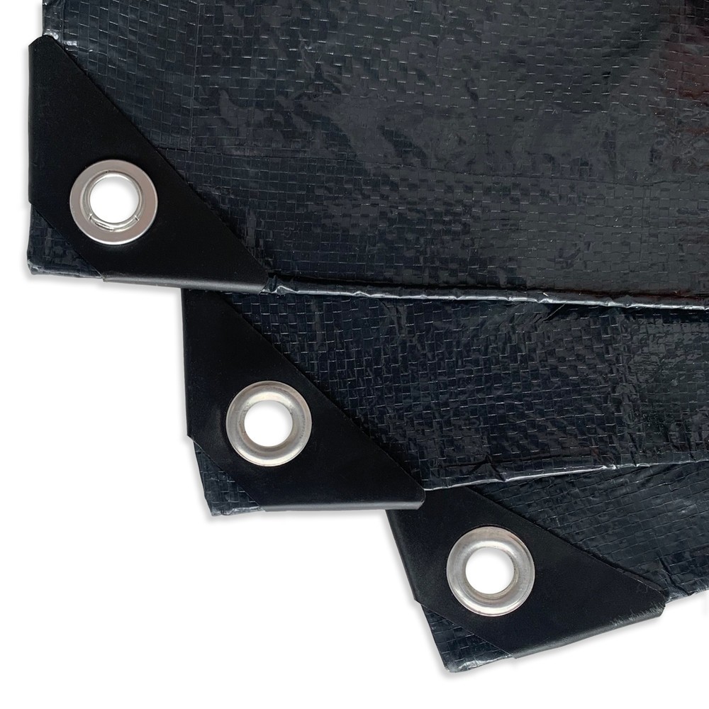 Produktabbildung: HEMMDAL Abdeckplane, anthrazit – 3 x 4 m – wasserdichte Plane aus PP/PE