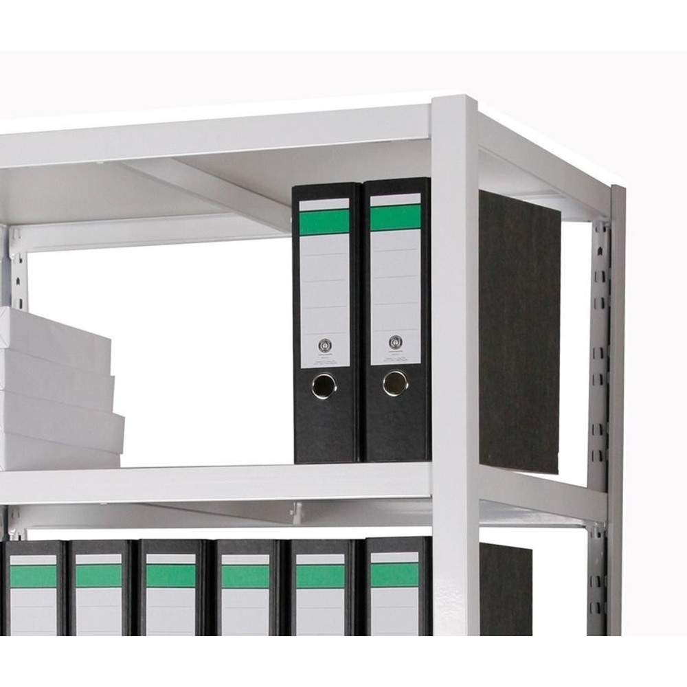 Productafbeelding nr. 3: HEMMDAL archiefrekken, inhaaksysteem, hxbxd 1.800 x 900 x 300 mm, 5 HDF-legborden, vaklast 150 kg, max. 55 mappen, wit