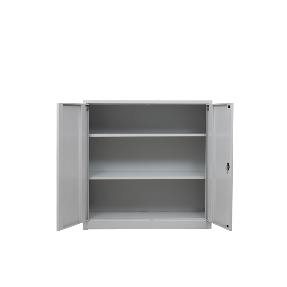 N° de l'image du produit 4 : HEMMDAL Armoire d’appoint d’atelier avec 1 tablette, H x l x P 750 x 800 x 380 mm, gris clair