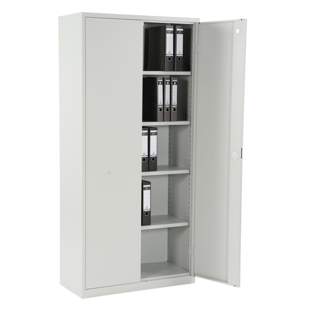 N° de l'image du produit 8 : HEMMDAL Armoire à portes battantes HF-ST, 5 HC, HxlxP 1 950 x 920 x 420 mm, tablettes galvanisées, gris clair