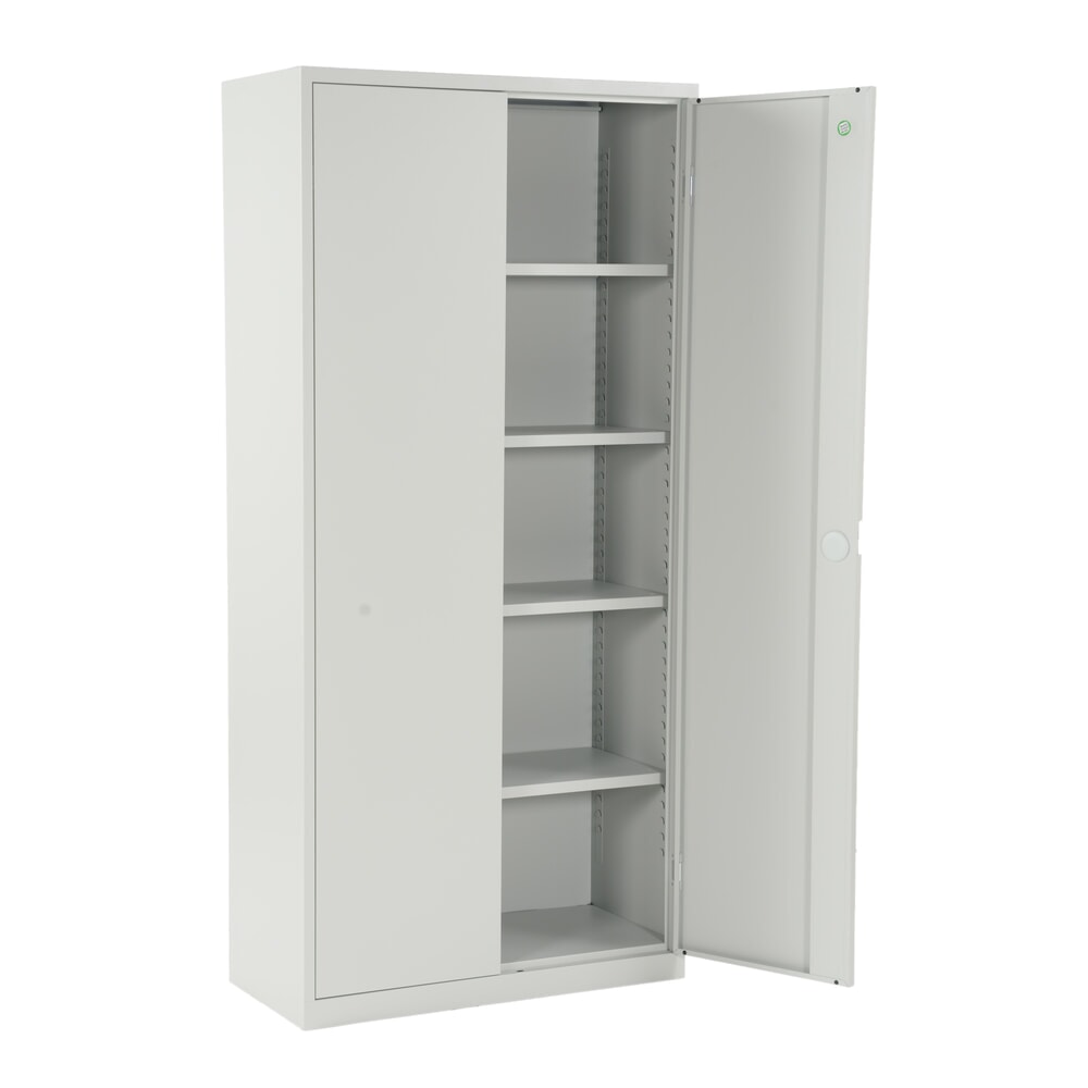 N° de l'image du produit 10 : HEMMDAL Armoire à portes battantes HF-ST, 5 HC, HxlxP 1 950 x 920 x 420 mm, tablettes galvanisées, gris clair