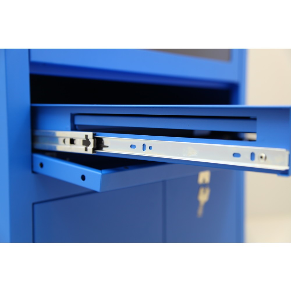 N° de l'image du produit 4 : HEMMDAL Armoire informatique mobile HCS-1, HxlxP 1 750 x 650 x 550 mm, bleu gentiane