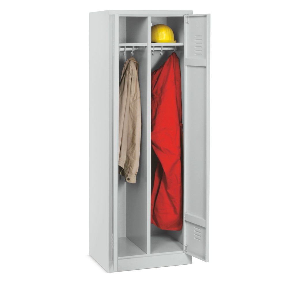 Illustration du produit: HEMMDAL Armoire-penderie avec compartiment double, 1 compartiment, H x l x P 1 800 x 600 x 500 mm, gris clair
