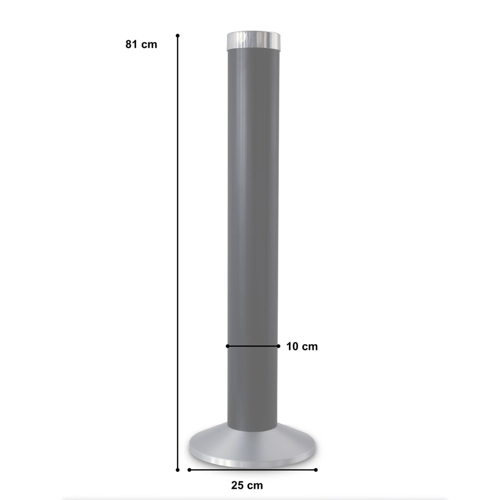 HEMMDAL Aschenbecher-Säule aus Aluminium, schwarz Produktabbildung Nr. 3: HEMMDAL Aschenbecher-Säule aus Aluminium, schwarz