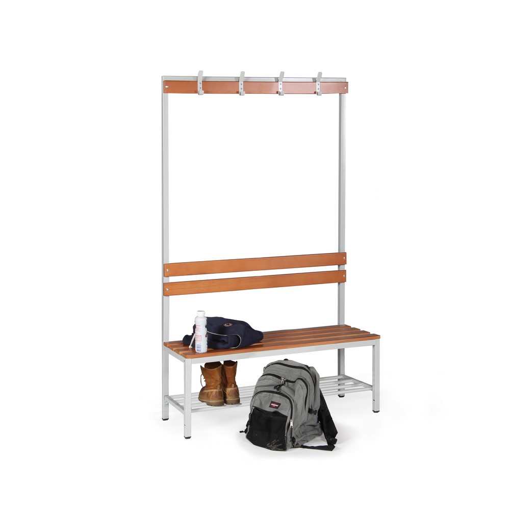 N° de l'image du produit 2 : HEMMDAL Banc de vestiaire, 1 côté, longueur 1 200 mm, 4 crochets