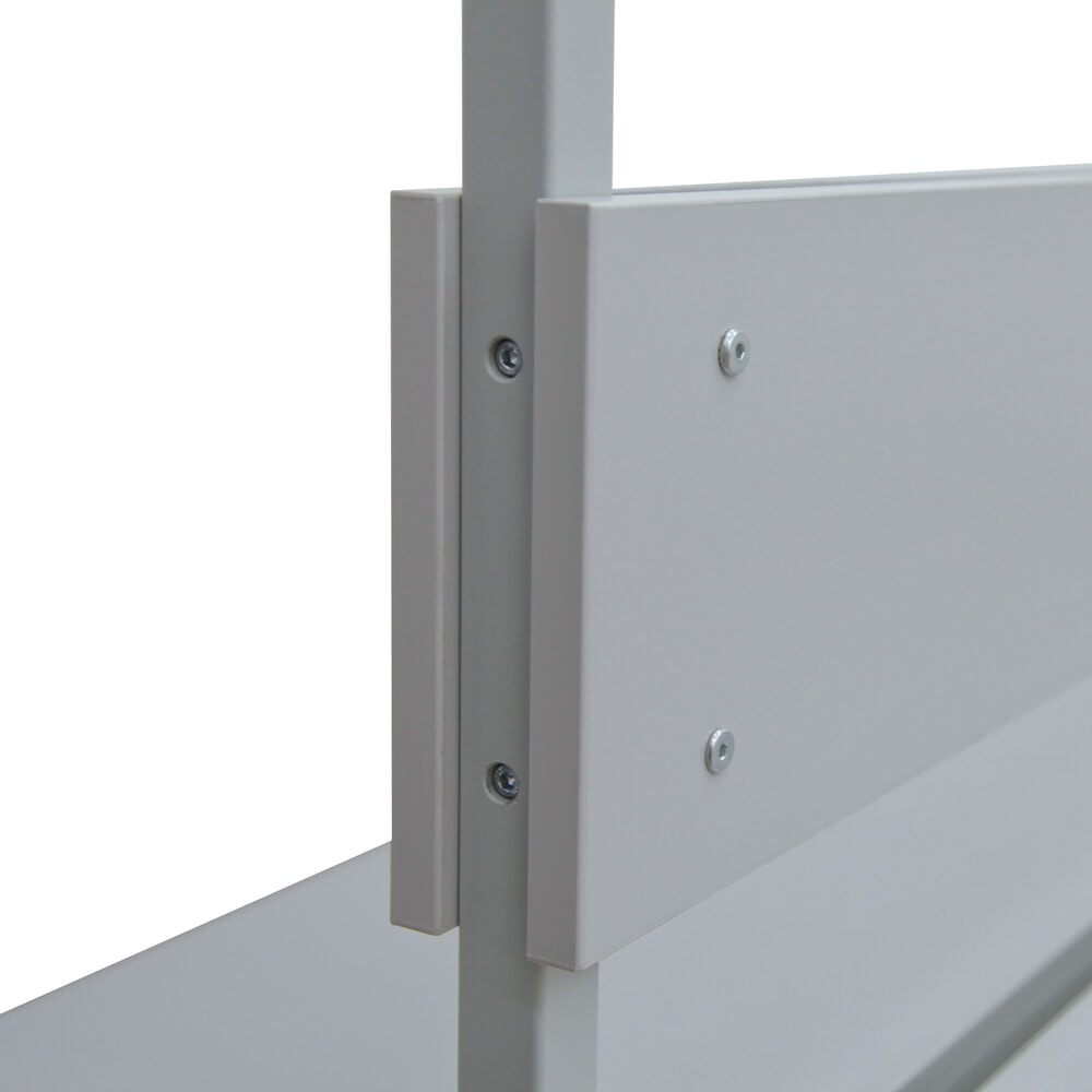 N° de l'image du produit 2 : HEMMDAL Banc de vestiaire HUB-1, utilisable des 2 côtés, avec barre à patères et grille porte-chaussures, longueur 1 000 mm