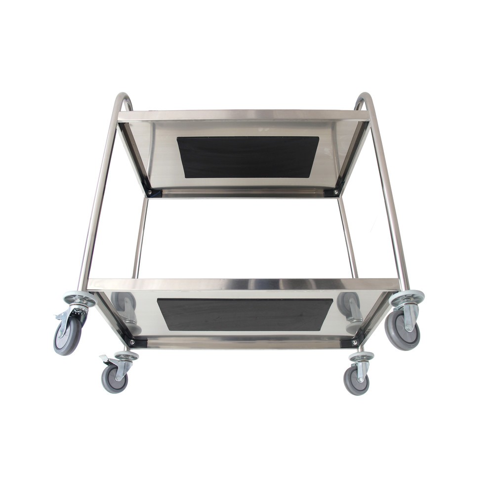 N° de l'image du produit 7 : Chariot de service en acier inoxydable HEMMDAL, 2 niveaux