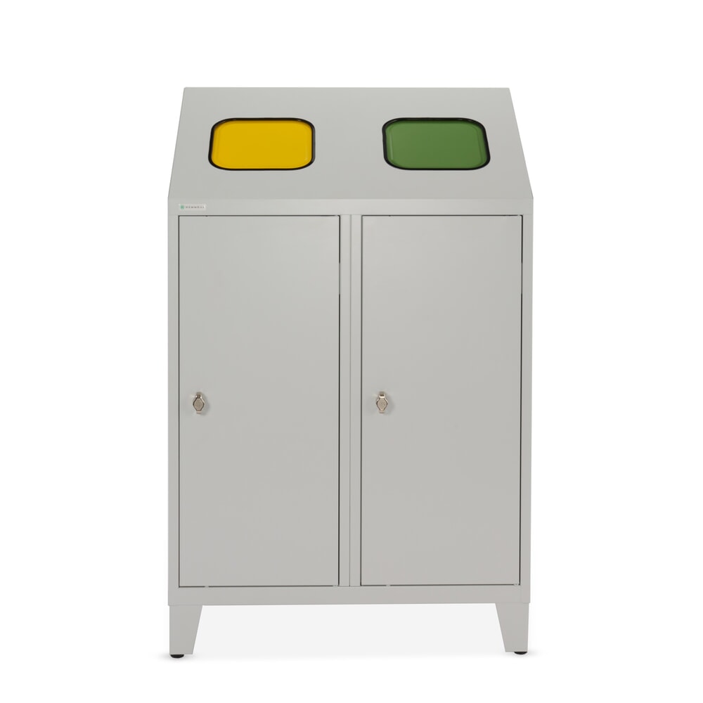 N° de l'image du produit 3 : HEMMDAL Collecteur de déchets de recyclage Duo, avec 2 supports de sac, 120 litres chacun