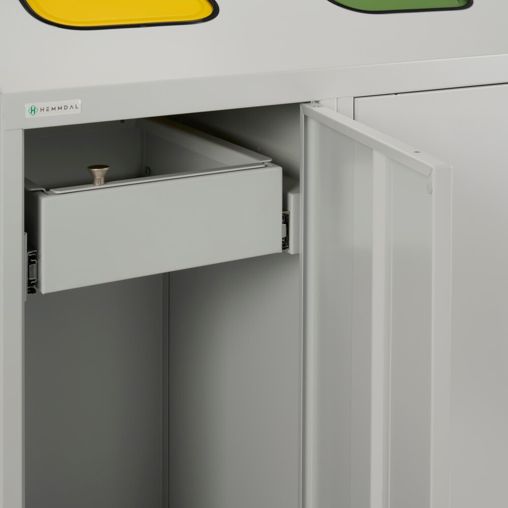N° de l'image du produit 5 : HEMMDAL Collecteur de déchets de recyclage Duo, avec 2 supports de sac, 120 litres chacun