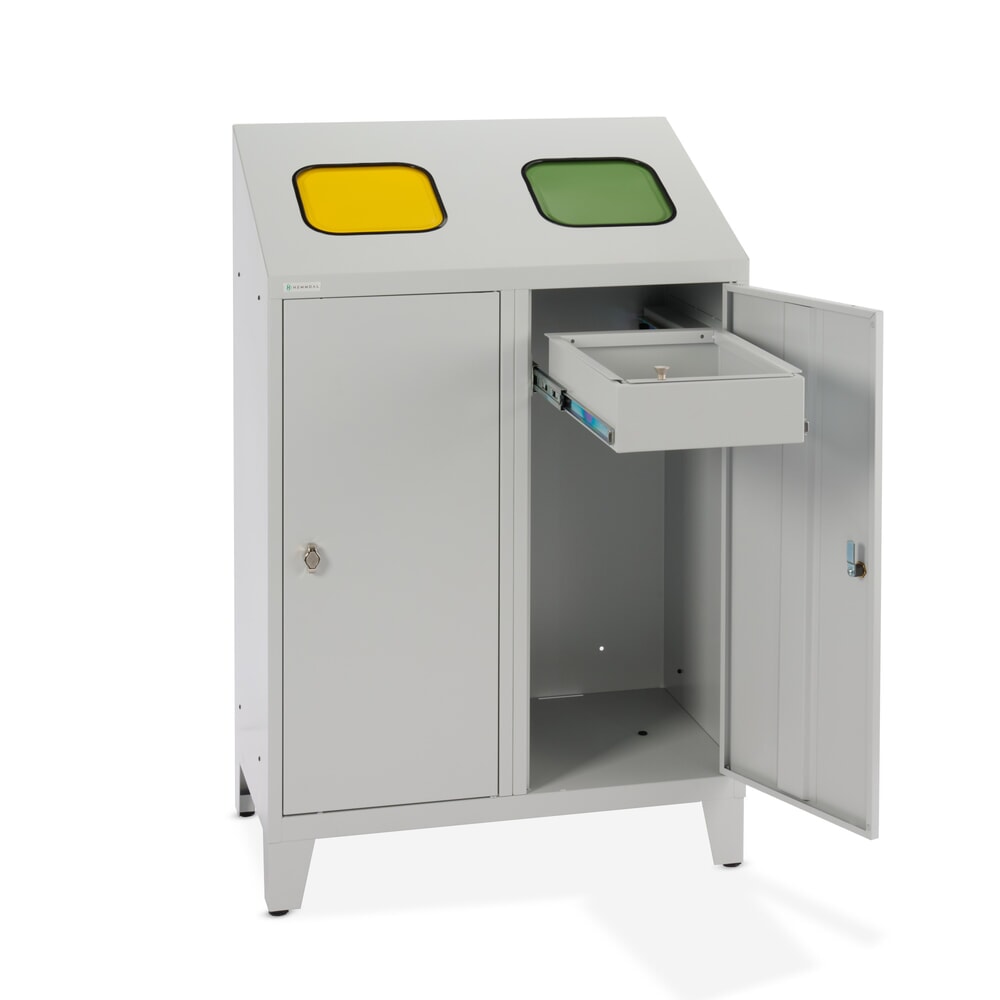 N° de l'image du produit 9 : HEMMDAL Collecteur de déchets de recyclage Duo, avec 2 supports de sac, 120 litres chacun