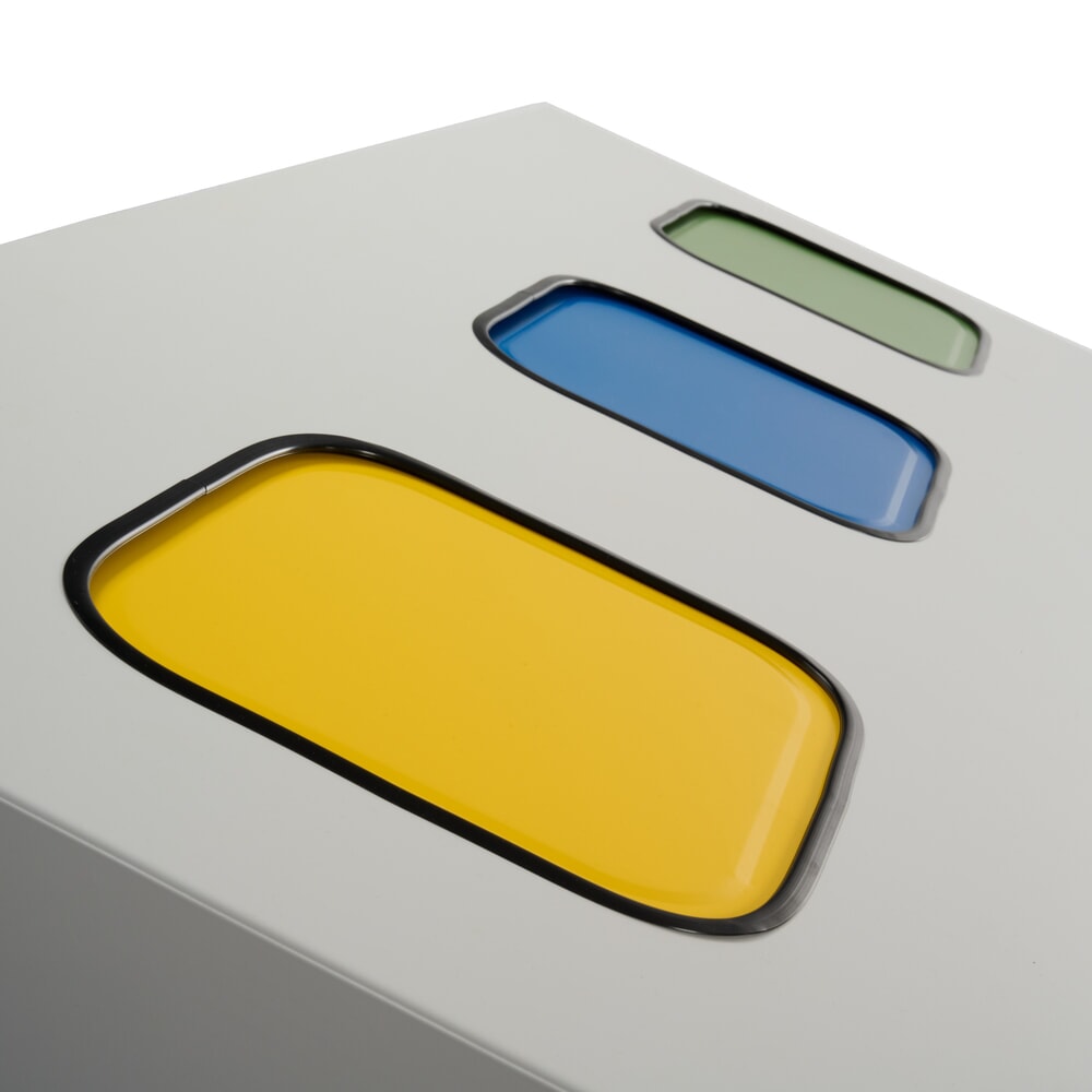 N° de l'image du produit 5 : HEMMDAL Collecteur de déchets de recyclage Trio, avec 3 conteneurs intérieurs, 120 litres chacun