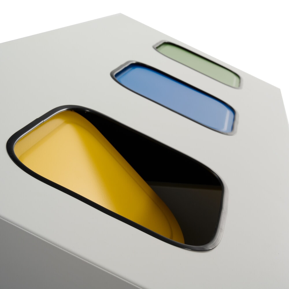 N° de l'image du produit 6 : HEMMDAL Collecteur de déchets de recyclage Trio, avec 3 conteneurs intérieurs, 120 litres chacun