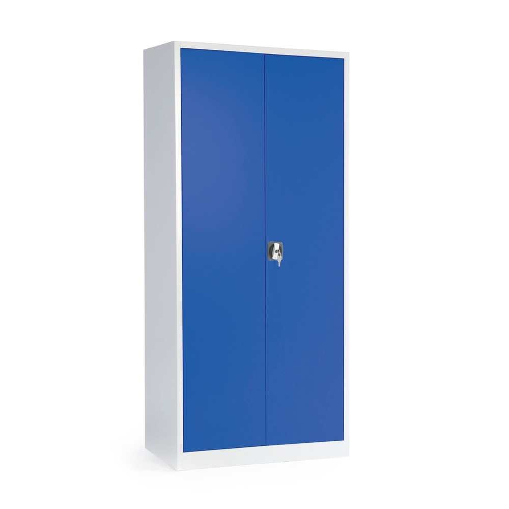 Productafbeelding nr. 3: HEMMDAL Draaideurkast, hxbxd 1.950 x 925 x 500 mm, lichtgrijs/gentiaanblauw
