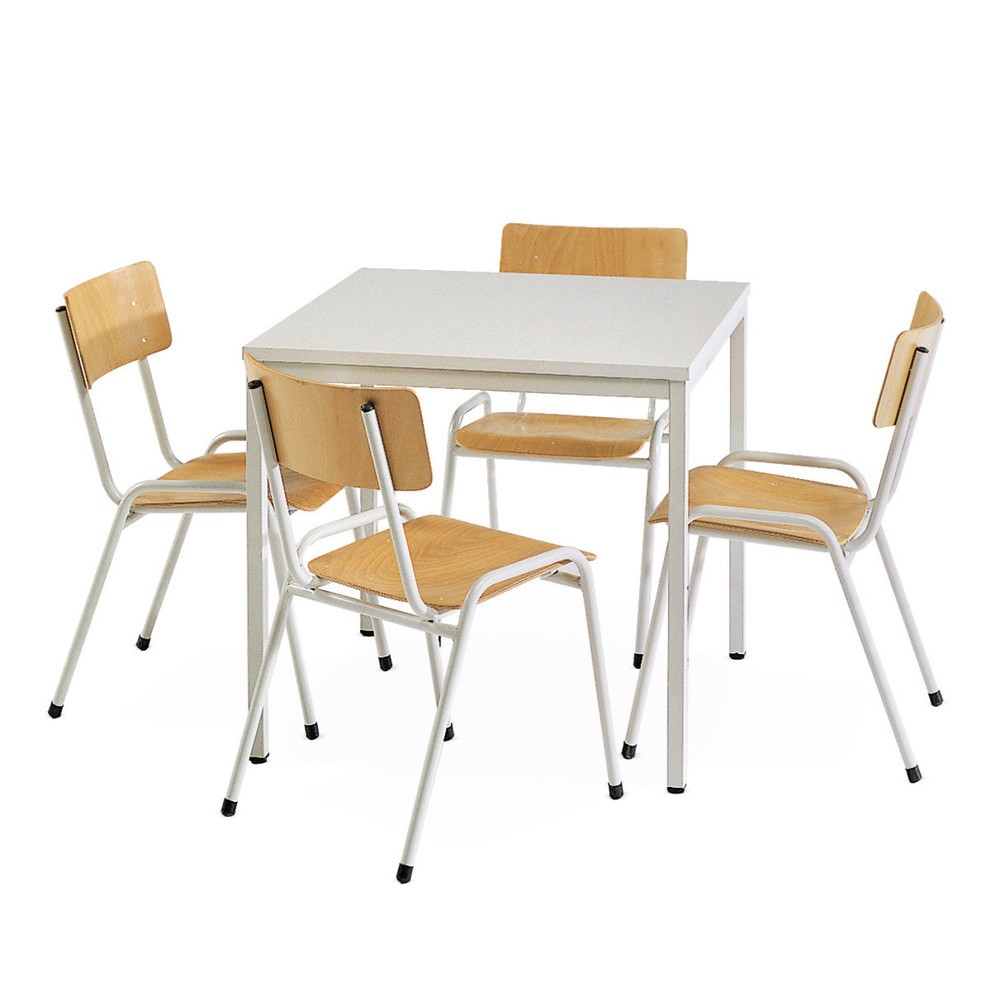Illustration du produit: HEMMDAL Ensemble de chaises, table l x P : 800 x 800 mm + 4 chaises