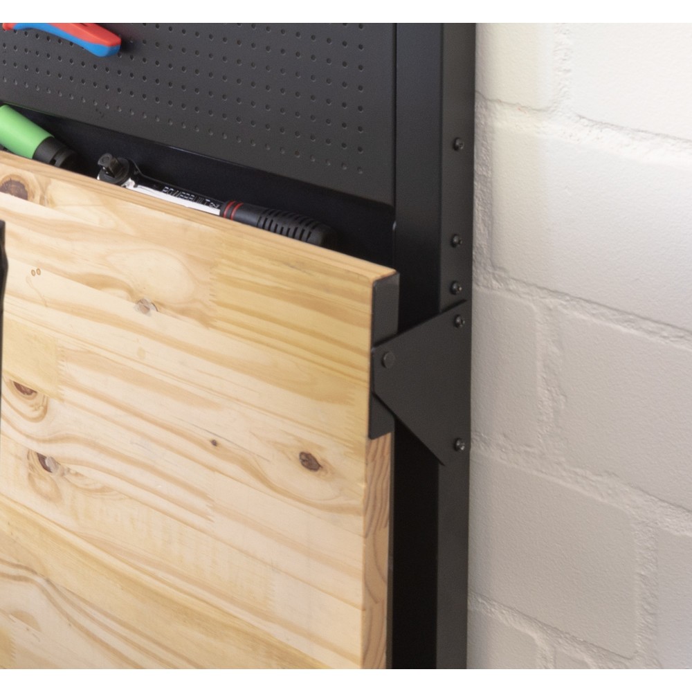 N° de l'image du produit 6 : HEMMDAL Établi, pliable, capacité de charge 150 kg, paroi perforée avec 10 crochets