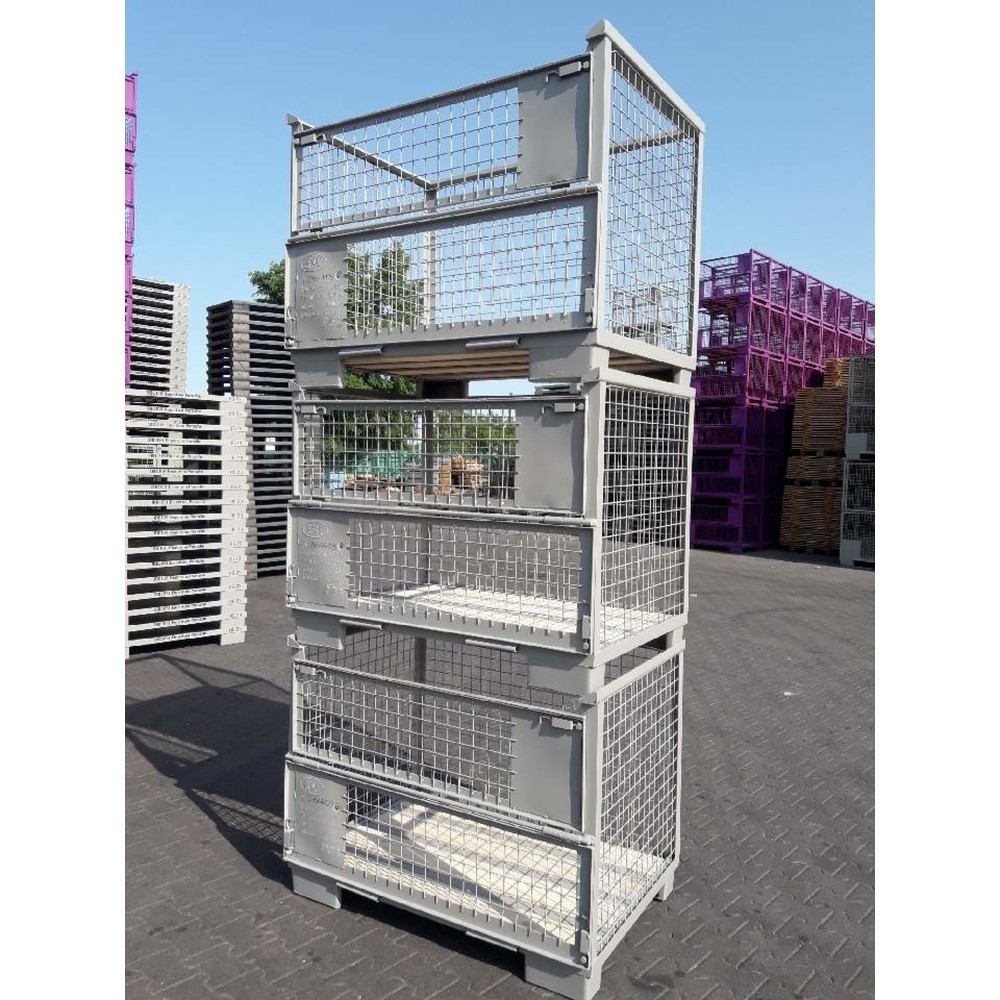 Productafbeelding nr. 8: HEMMDAL  Euro-gitterbox met dubbele voorwandklep, hxbxd 970 x 1.240 x 835 mm, steengrijs