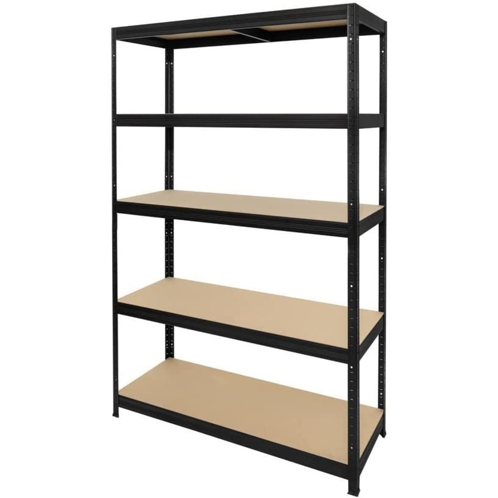 Produktabbildung Nr. 1: HEMMDAL Fachbodenregal Typ M+ schwarz, Fachlast 150 kg, HxBxT 1.800 x 1.200 x 600 mm
