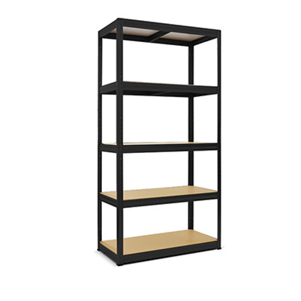 Produktabbildung Nr. 1: HEMMDAL Fachbodenregal Typ XS schwarz, Fachlast 150 kg, HxBxT 1.800 x 750 x 350 mm