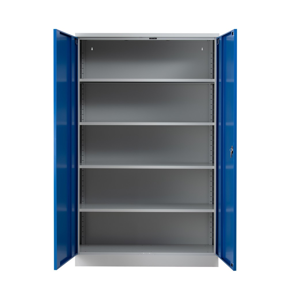 Produktabbildung Nr. 2: HEMMDAL Flügeltürschrank, HxBxT 1.950 x 1.200 x 420 mm, lichtgrau/enzianblau