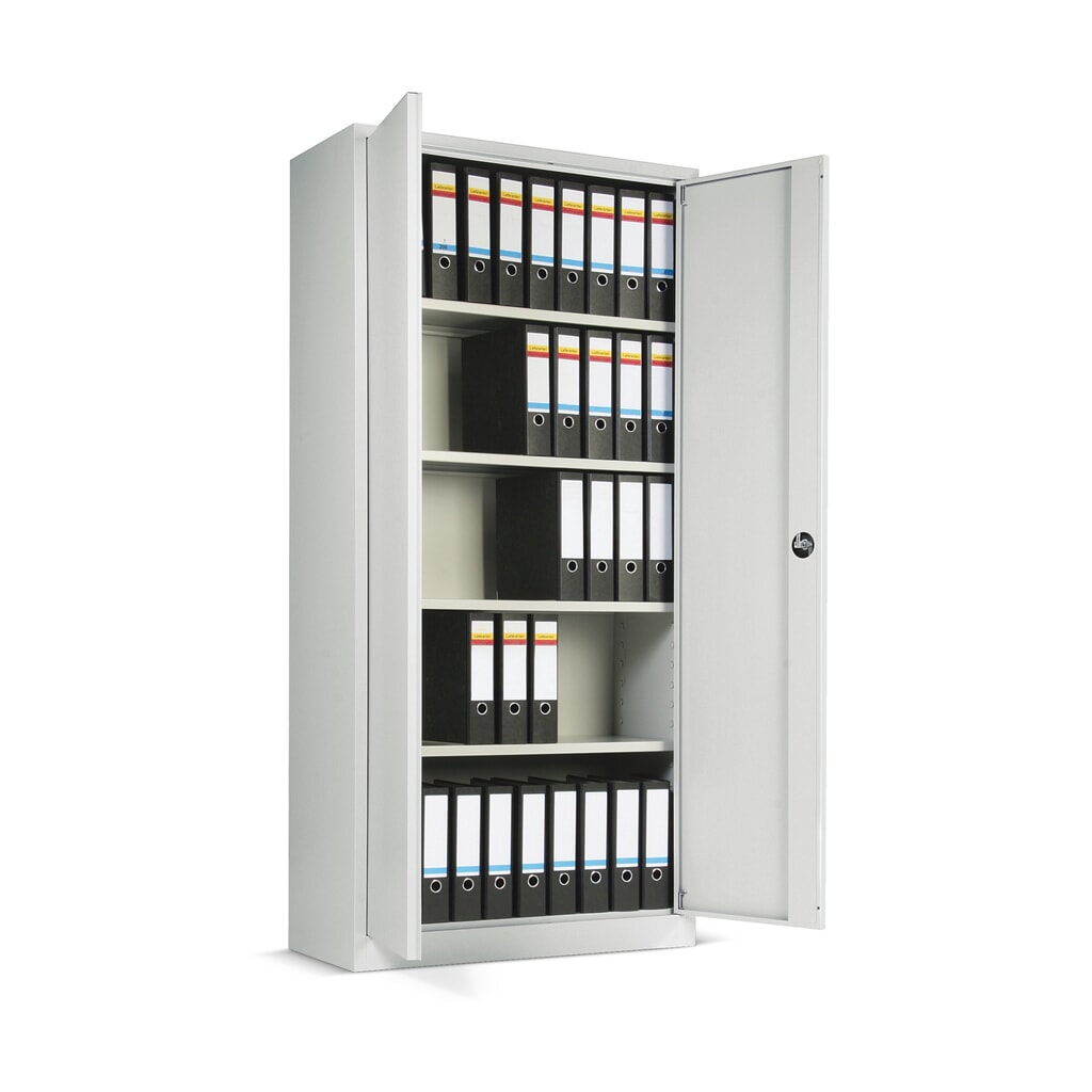HEMMDAL Flügeltürschrank, HxBxT 1.800 x 800 x 380 mm, lichtgrau/lichtgrau Produktabbildung Nr. 3: HEMMDAL Flügeltürschrank, HxBxT 1.800 x 800 x 380 mm, lichtgrau/lichtgrau