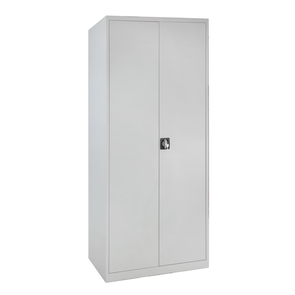 HEMMDAL Flügeltürschrank – 195 x 92 x 42 cm - Metallschrank in lichtgrau - 4 Fachböden höhenverstellbar Produktabbildung: HEMMDAL Flügeltürschrank – 195 x 92 x 42 cm - Metallschrank in lichtgrau - 4 Fachböden höhenverstellbar